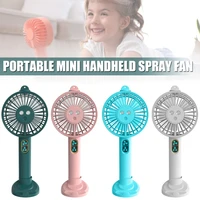 new dc 5 0v1a spray small fan usb rechargeable dormitory outdoor handheld misting fans portable mini desk cooler