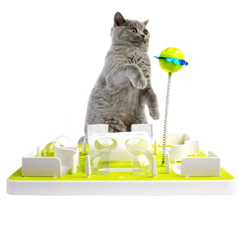 

Cat Feeding Plate Anti Choking Non Slip Healthy Feeder Maze Shaped Kitten Slow Down Eating Dish Pet Accessories Training Tool