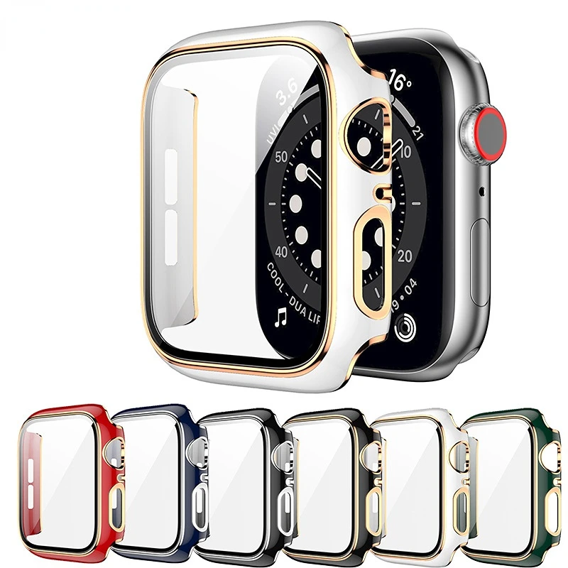 

Закаленное стекло и крышка для Apple Watch Ultra, Защитная пленка для экрана из поликарбоната для iWatch серии 8, 7, 6, 5, 4, se, диаметром 49 мм, раньше 45 мм, 41 мм, 38, 42, 44 мм