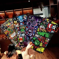marvel the avengers phone case for funda iphone 11 12 13 pro max mini x xr xs max se 2020 6 6s 7 8 plus soft silicone cover
