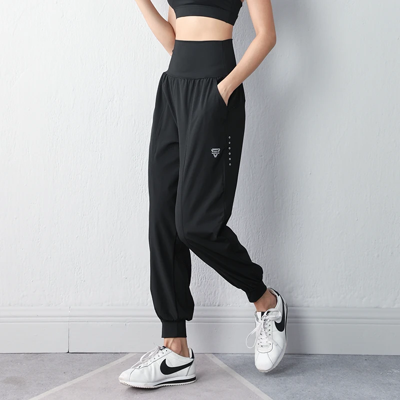 Women Running Pants High Waist Pocket Woman Sportswear Loose Gym Fitness Sweatpants Jogging Quick Dry Breathable Soft Leisure