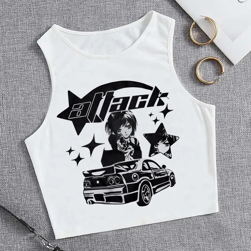 Кроп-Топ женский винтажный в стиле Харадзюку 2000