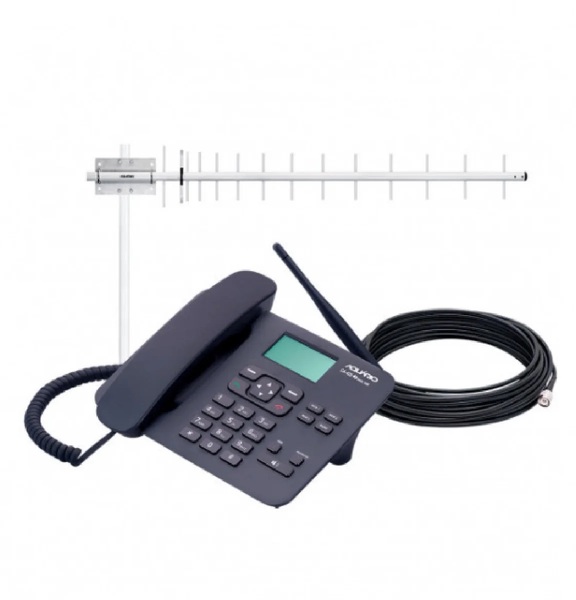 

Kit Celular Rural Dual + Antena Externa 800 Mhz + Cabo 15 M