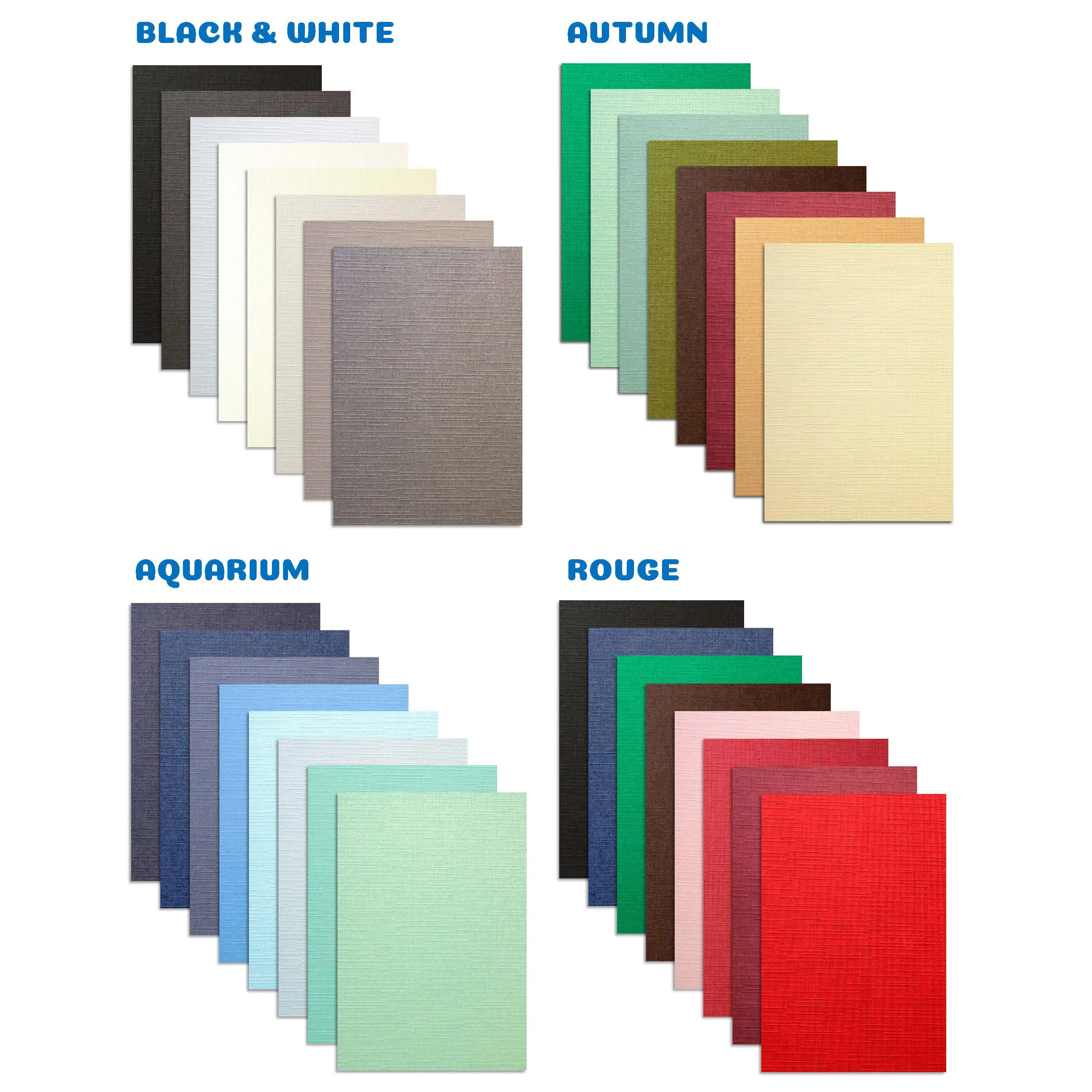 Картон с льняной текстурой A4 250 г/м2 Осенний цветной картон PK16 на основе красителя