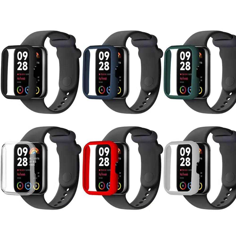 

PC Shell Screen Protector Case Full Cover Anti-Scratch Shockproof Hard Protective Frame Shell Bumper For Xiaomi Band 8 Pro