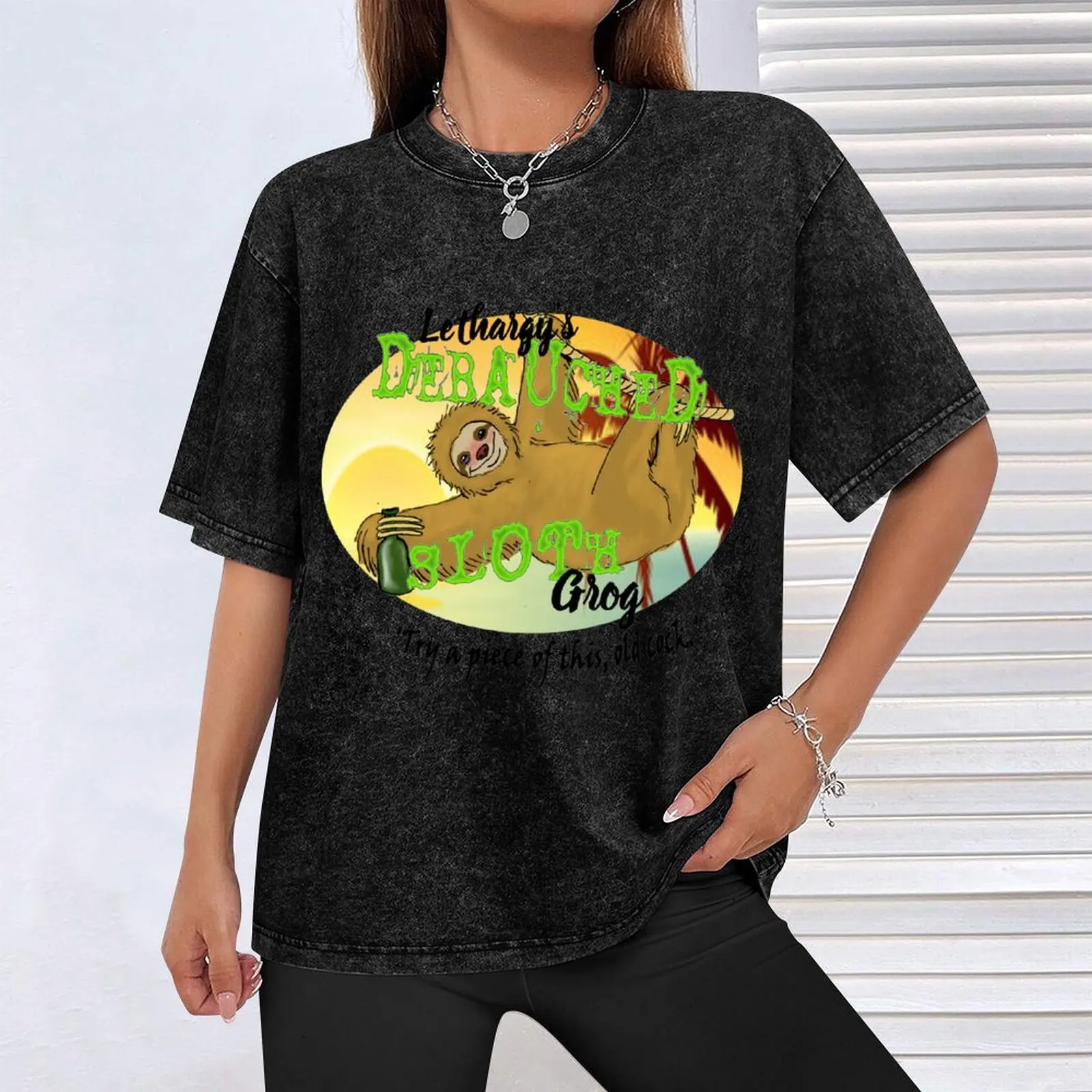 Футболка Lethargy с рисунком разбитого ленивости быстросохнущая графическая