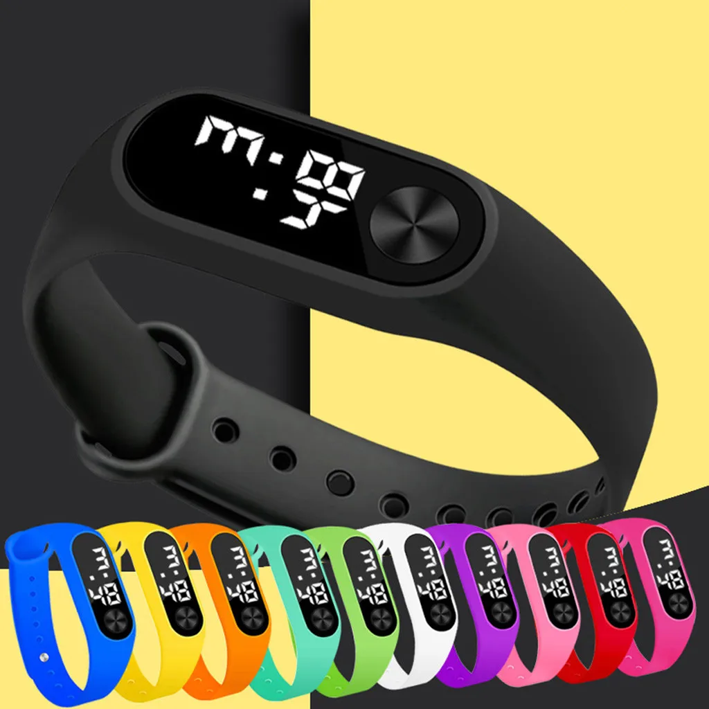 

Fashion Digital LED Sports Watch Unisex Silicone Band Wrist Watches Men Women