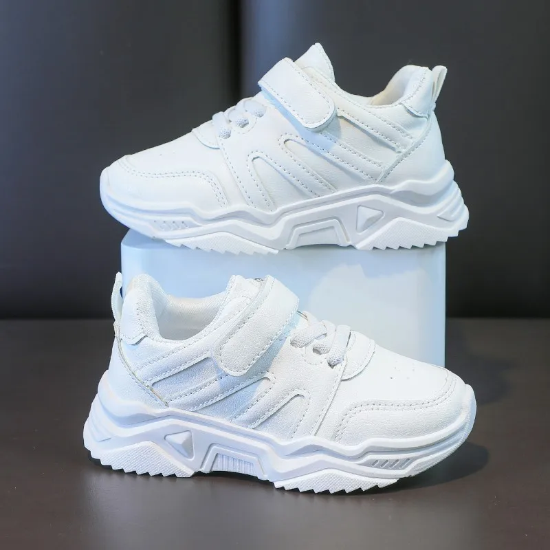 Autumn Kids White Sneakers Leisure Platform Light Soft Fashion Boys Girls Sport Shoes Size 26-37 All-match Children Trainers enlarge