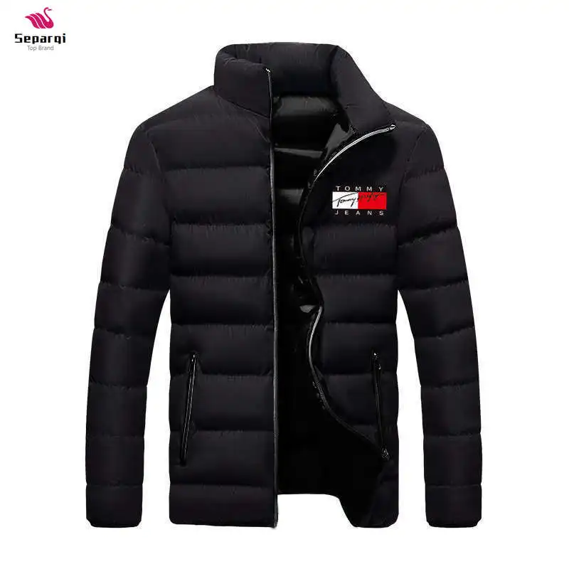 

2022 New Men's Warm Cotton Clothing Winter Casual Men's Outdoor Collar Short Fashion Zipper Cotton Down Jacket