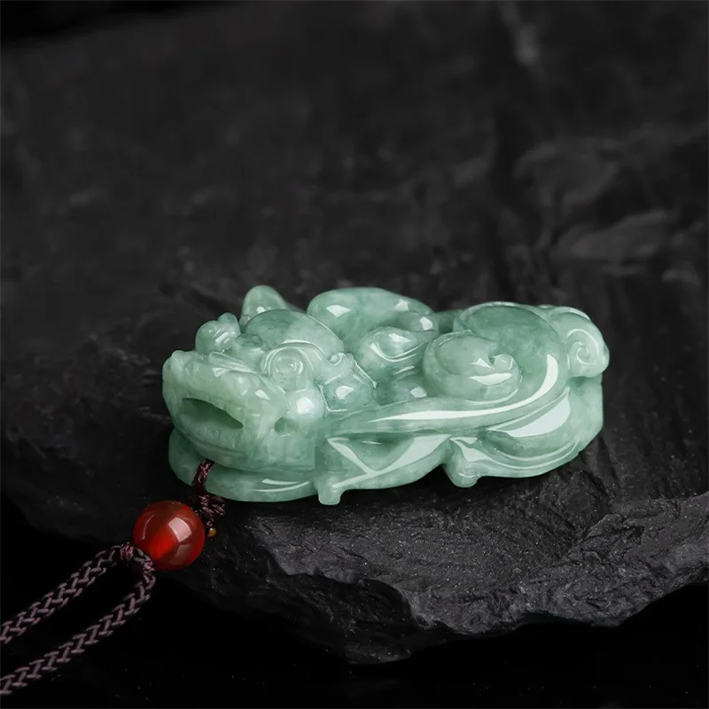 

Jiale/ручная резьба/натуральный нефрит Ru Yi Pi Xiu Изумрудный кулон ожерелье ювелирные изделия подарок аксессуары для мужчин и женщин пары