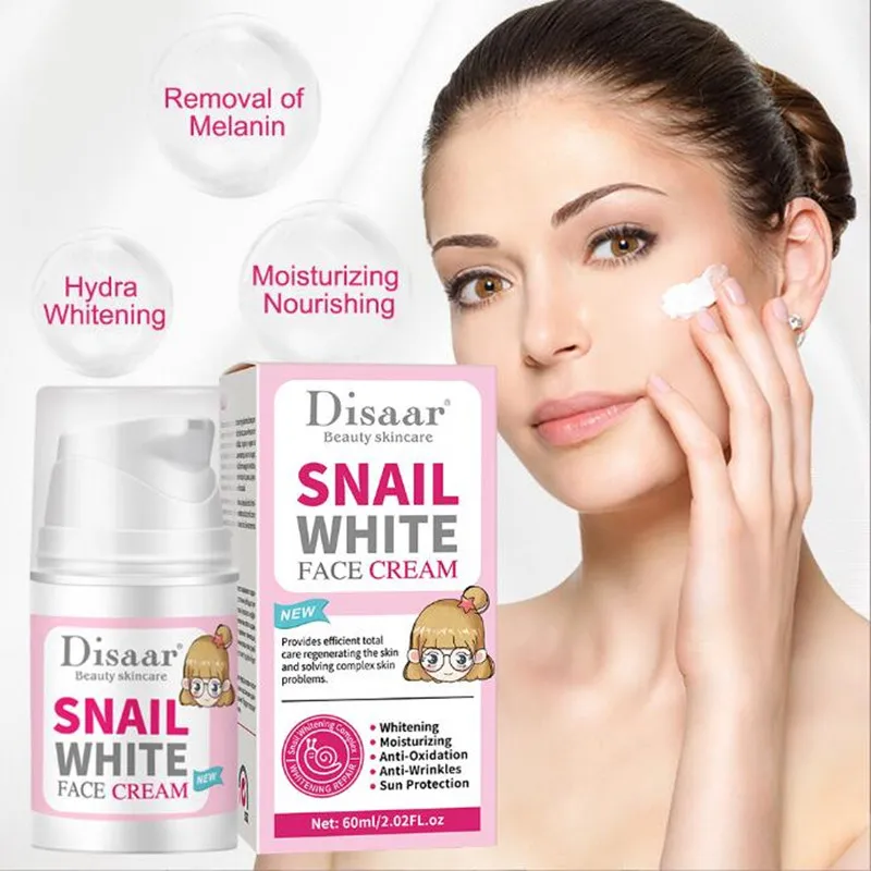 

60ML Snail Face Cream Hyaluronic Acid Moisturizer Anti Wrinkle Aging Cream Collagen Nourishing Serum Day Cream for Face