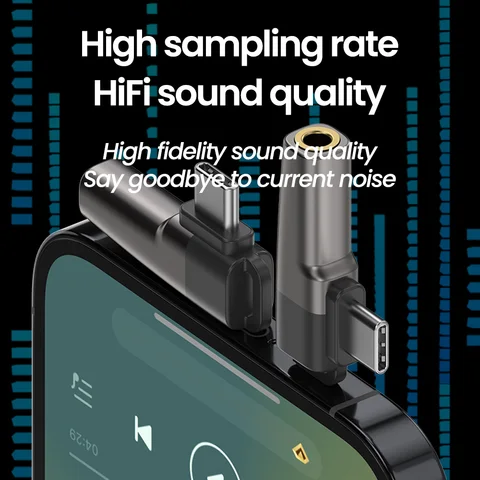 Элегантный локоть типа C «папа» на разъем 3,5 мм для наушников из цинкового сплава USB C на 3,5 мм аудиоразъем Aux для iPhone 15 16 Xiaomi