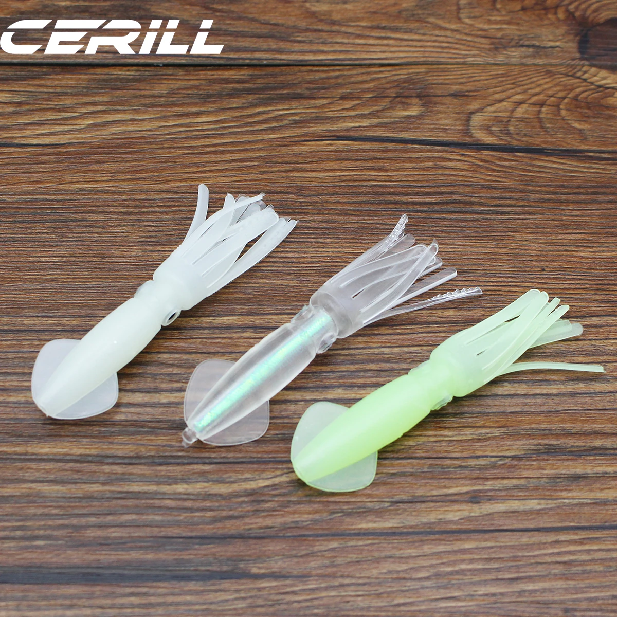 Лот 5 Cerill 31 см 40 г красочный Осьминог Мягкая фотоюбка джиг воблеры силиконовые