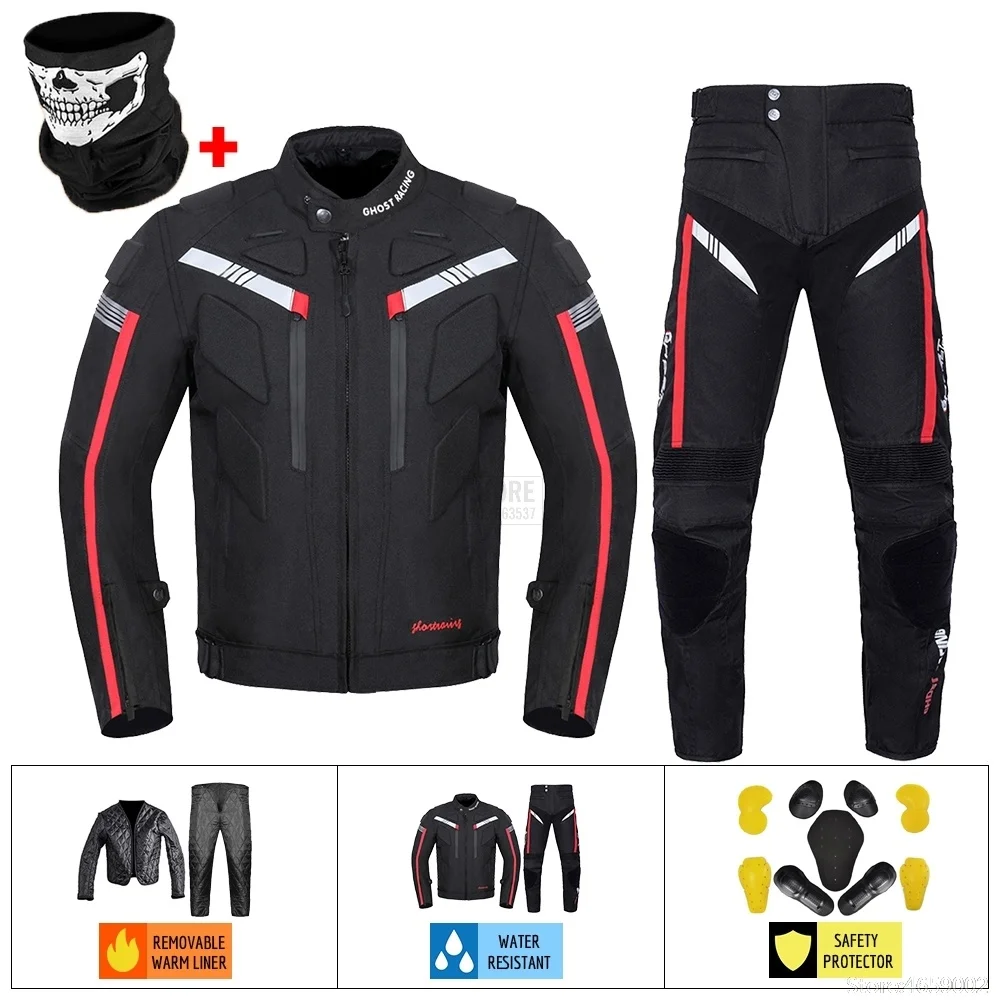 

Мужская мотоциклетная куртка Chaqueta, мотоциклетная водонепроницаемая куртка, штаны для езды, куртка для мотокросса, ветрозащитный мотоцикле...