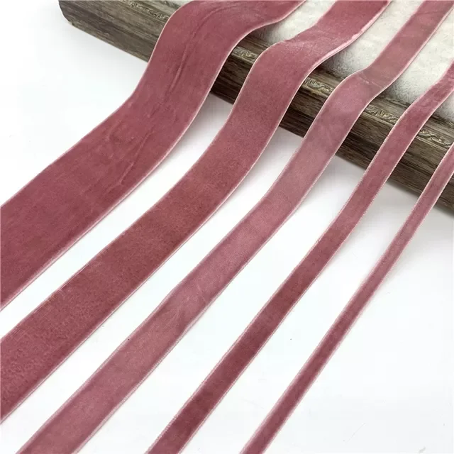 

New 6mm-38mm Mauve Velvet Ribbon For Handmade Gift Bouquet Wrapping Supplies Home Party Decorations Christmas Ribbons