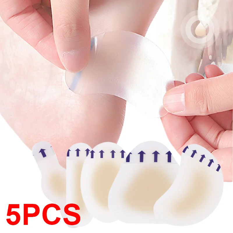 

5PCS Gel Shoes Stickers Hydrocolloid Pads Relief Pain Blister Bandages Bunions Calluses Friction Pressure Spots Heel Protectors