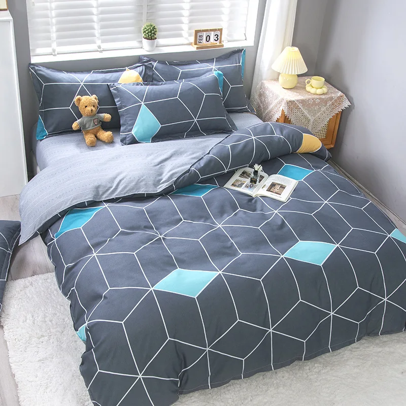 

Простые Пододеяльники в скандинавском стиле, 3 шт., пододеяльник, постельное белье, простыня для односпальной, двуспальной, двуспальной кровати, пододеяльник с наволочками