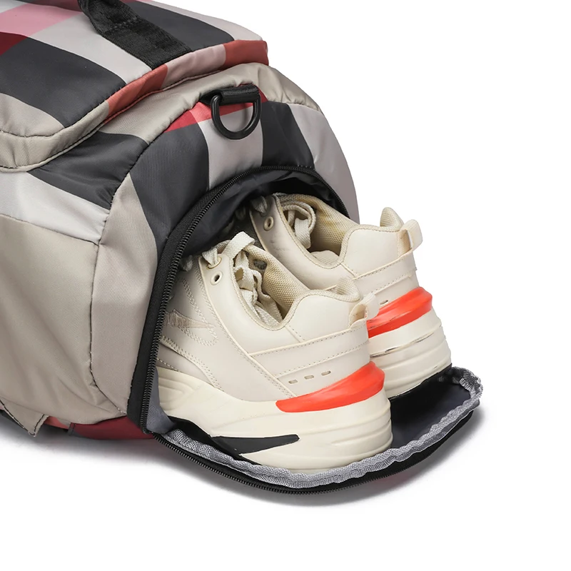 Large Capacity Oxford Cloth Versatile Backpack Female Korean Version Of Fashion Plaid Bag Travel Bag Male Fitness Duggel Bag M08