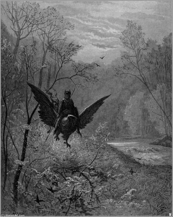 Фото Франция Paul Gustave Doré Paradise Lost SILK POSTER может быть изготовлена на заказ настенная художественная домашняя декоративная живопись №5