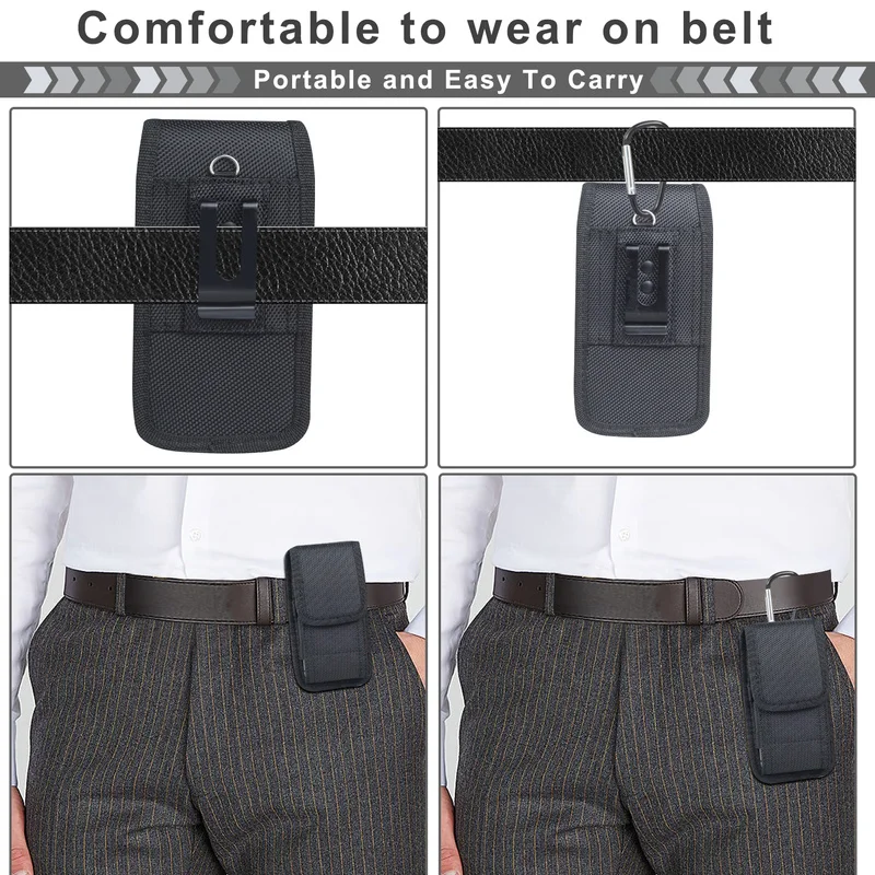 Phone Bag Pouch For iPhone 14 13 12 Mini 11 Pro Max X 8 7 6 6S Plus 5S SE 5C 4s Xr Xs Case Belt Clip Holster Oxford cloth Cover