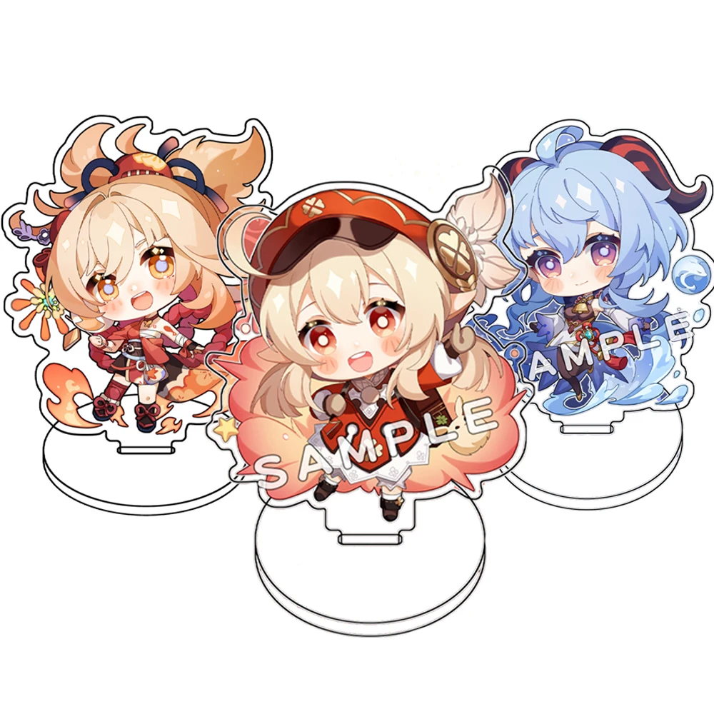 

Game Genshin Impact Stand Model Figure Zhongli Hutao Xiao Klee Qiqi Ganyu Cosplay Standing Plate Acrylic Desk Decor Prop Gifts