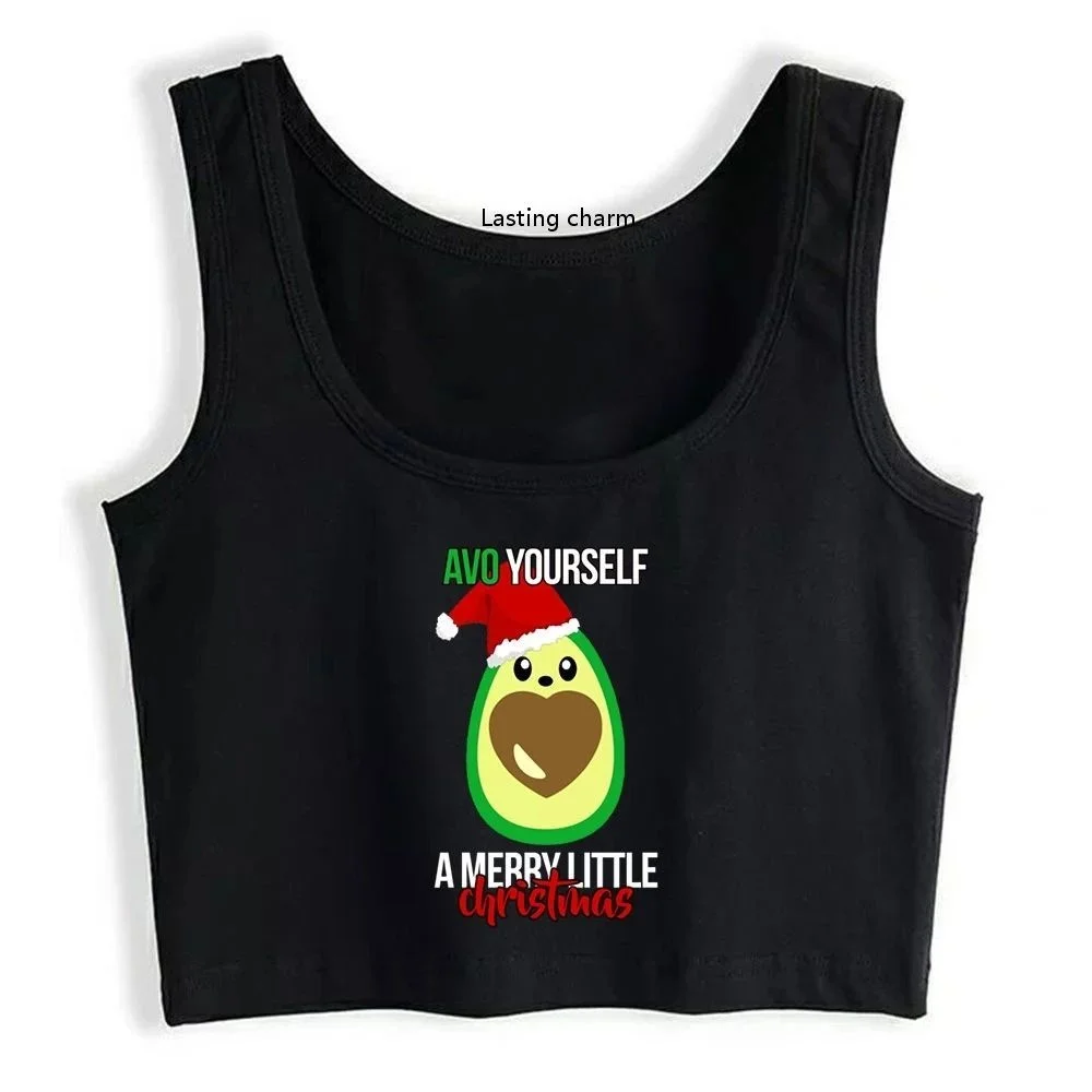 

Cute avocado funny idea sexy feminine inscriptions cotton top harvest