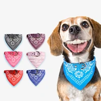 fashion cute dog collar triangle scarf bibs cat bib small dogs collars birthday adjustable printing pet accessories wholesale