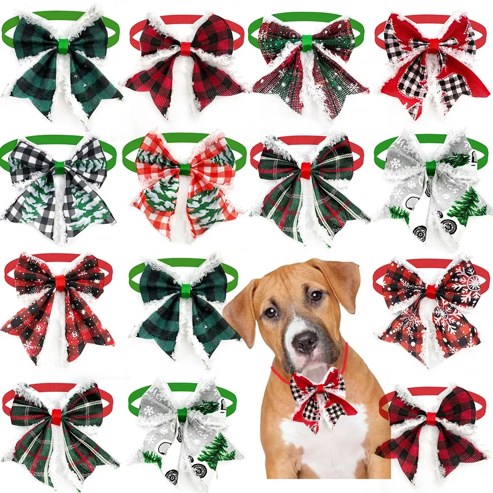 

Neckties Adjustable Supplies Bowties Bows Grooming Pet Tie Pets Bow Plush Dog 50pcs Dog Dog Christmas Product Supplies Pets