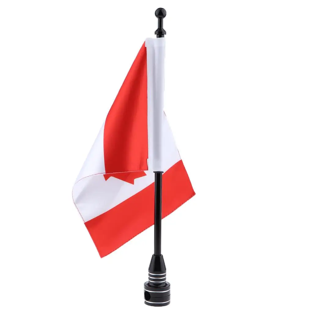 

Motorcycle Flagpole Mount and Canada Flag - 6'' x 10'' Canadian National Flag