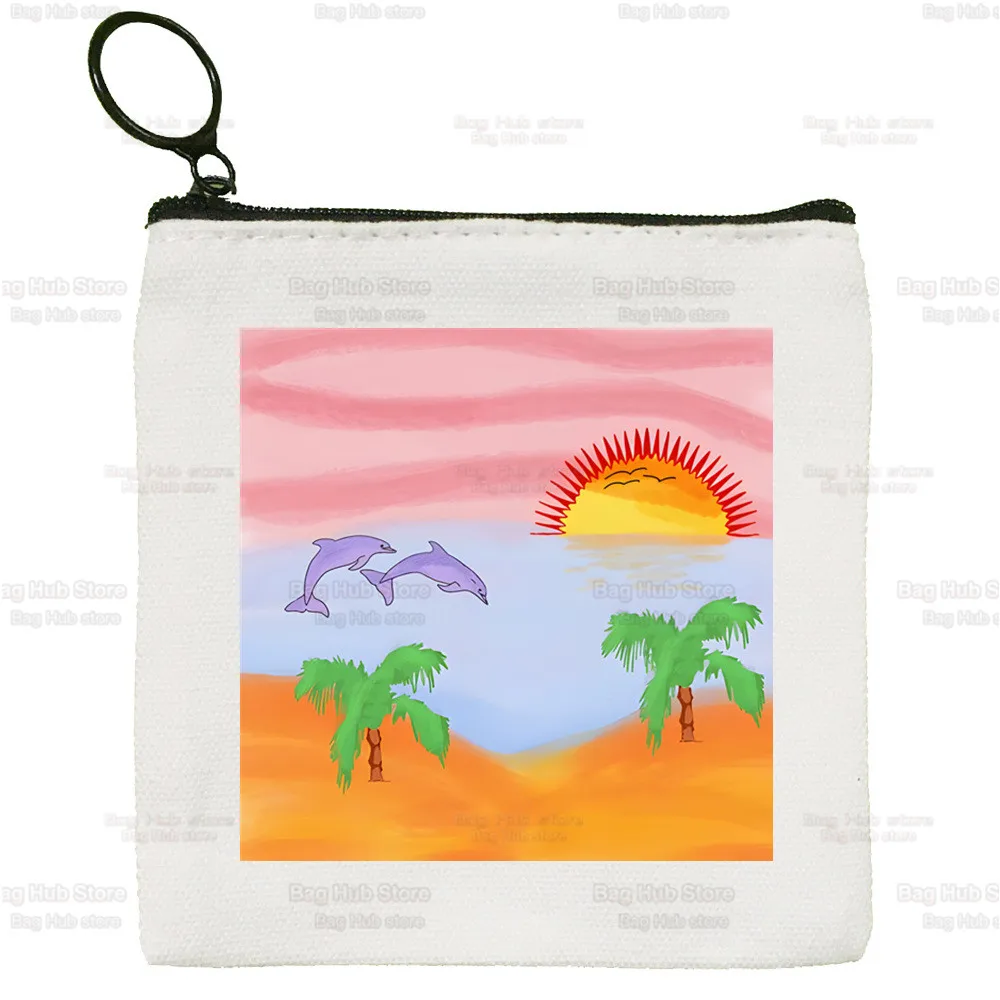 Un Verano Sin Ti Music Album Cute Mini Coin Purse Canvas Student Wallet Coin Case Zipper Hand Female Key Case