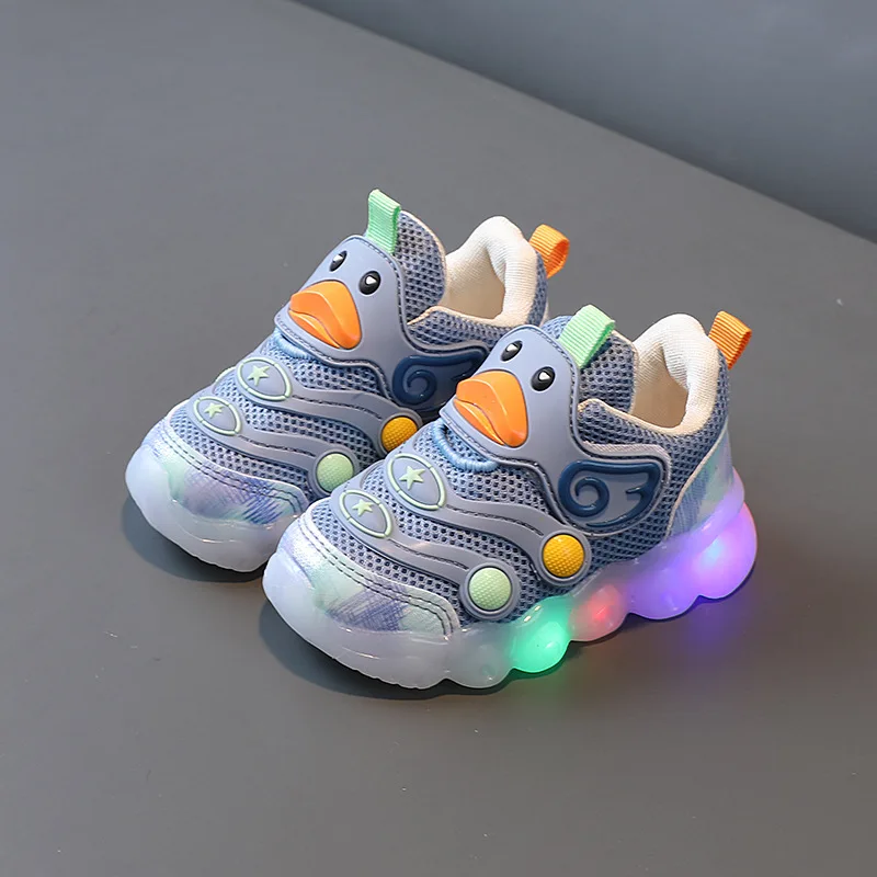 

Size 16-26 Baby Led Shoes For Kids Luminous Sneakers Breathable Toddler Shoes For Children Boys Girls Glowing Shoes With Lights