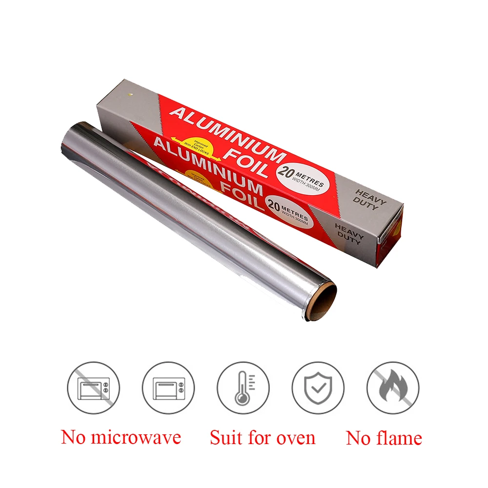 Barbecue Tin Foil Paper Baking Oven Paper BBQ Outdoor Tools Aluminum Foil Paper BBQ Tin Paper 5m*30cm 1PCS