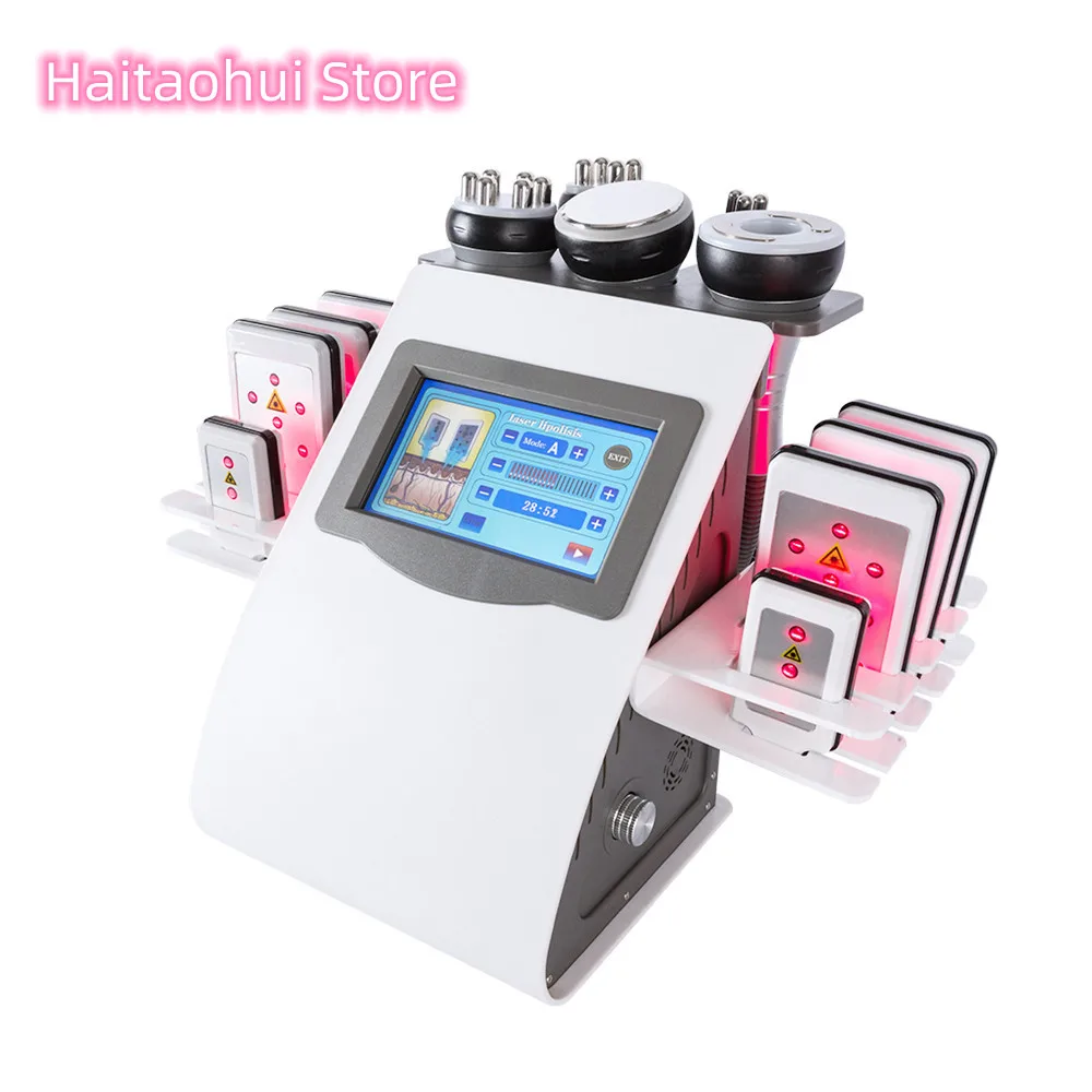 

6 in 1 40K Vacuum Lipo Ultrasonic Cavitation Radio Frequency Multipolar RF Body Slimming Machine Skin Lifting Tighten Anti-wrink