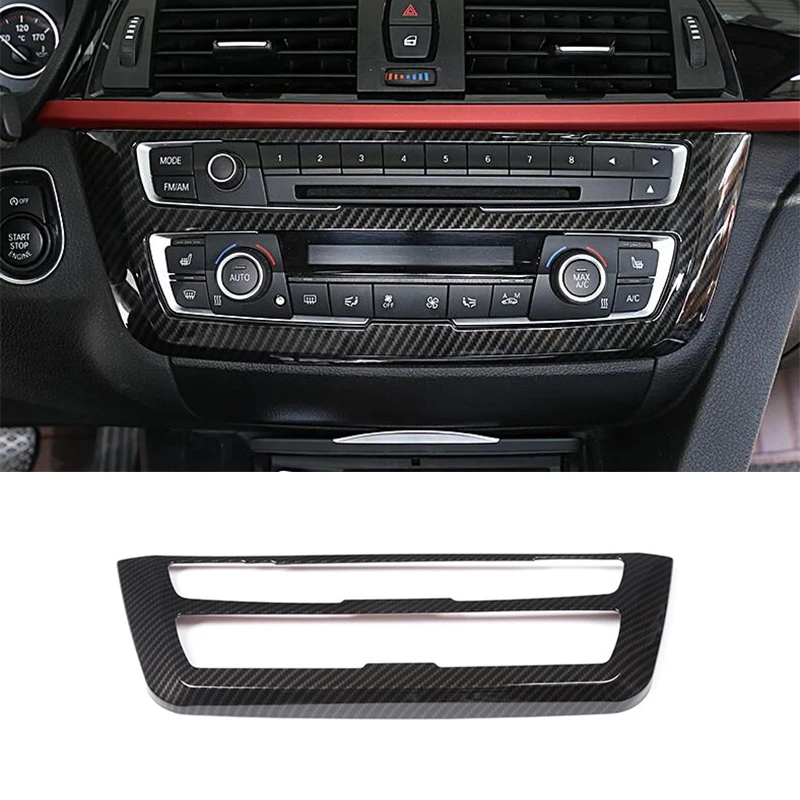 

Carbon Fiber Color Center Air Condition AC Adjust Control Buttons Panel Trim For BMW 3 4 Series 3GT F34 F30 F36 13-18