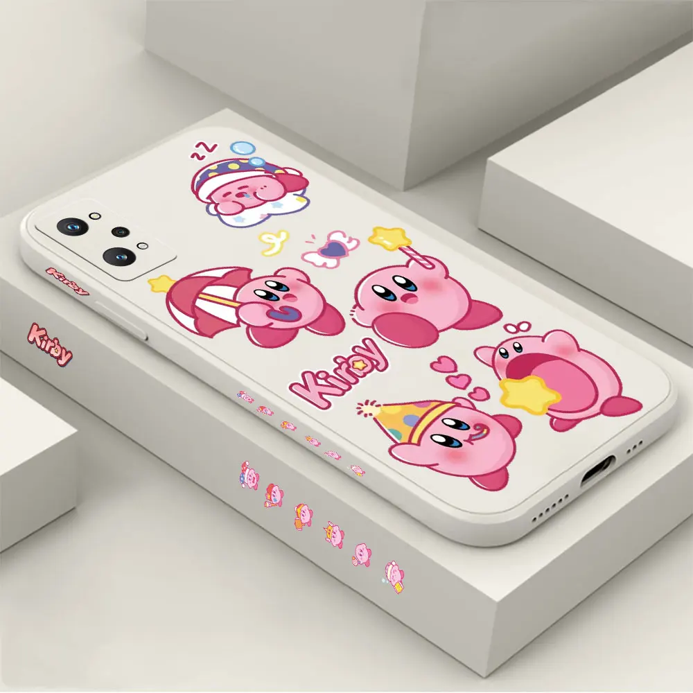 

Cute Cartoon K-Kirby Phone Case For Realme C35 C21 C21Y C15 C11 C2 X50 X7 X V30 V3 V25 V20 V15 V13 V11 V5 9 8 PRO Cover Cqoues