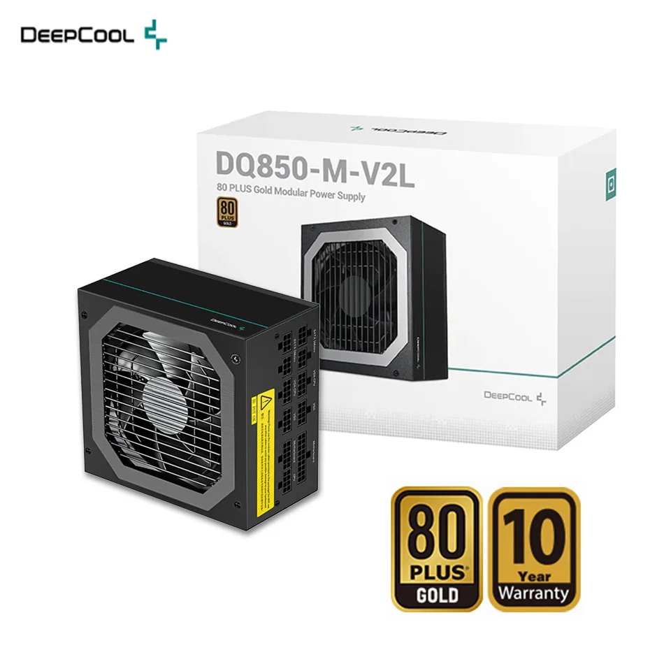 

DEEPCOOL DQ850-M-V2L Rated 850W Full Modular PC Power Supply PSU 80 PLUS GOLD PFC Active Desktop Computer ATX Power 850 Watt