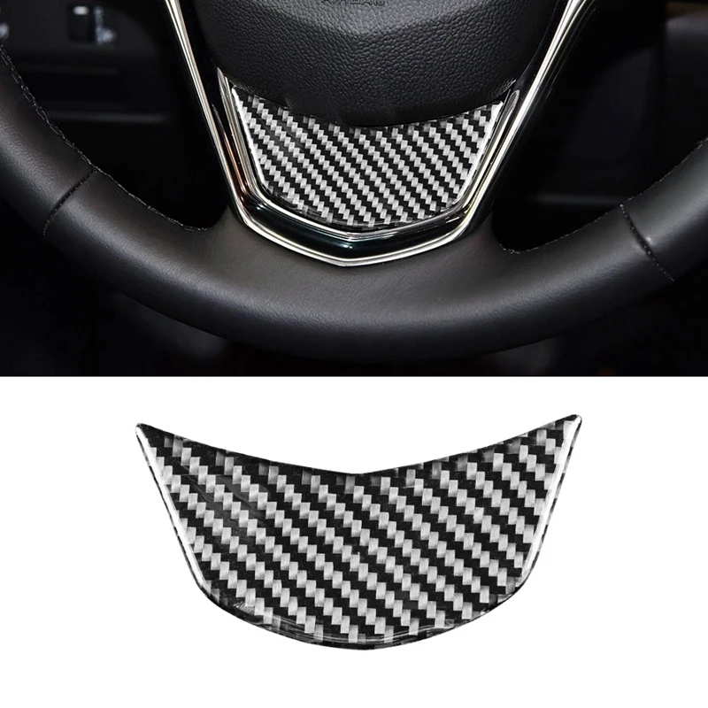 

Carbon Fiber Car Steering Wheel Cover Trim Sticker For Cadillac ATS 2014 2015 2016 2017 2018 2019 2020 Accessories