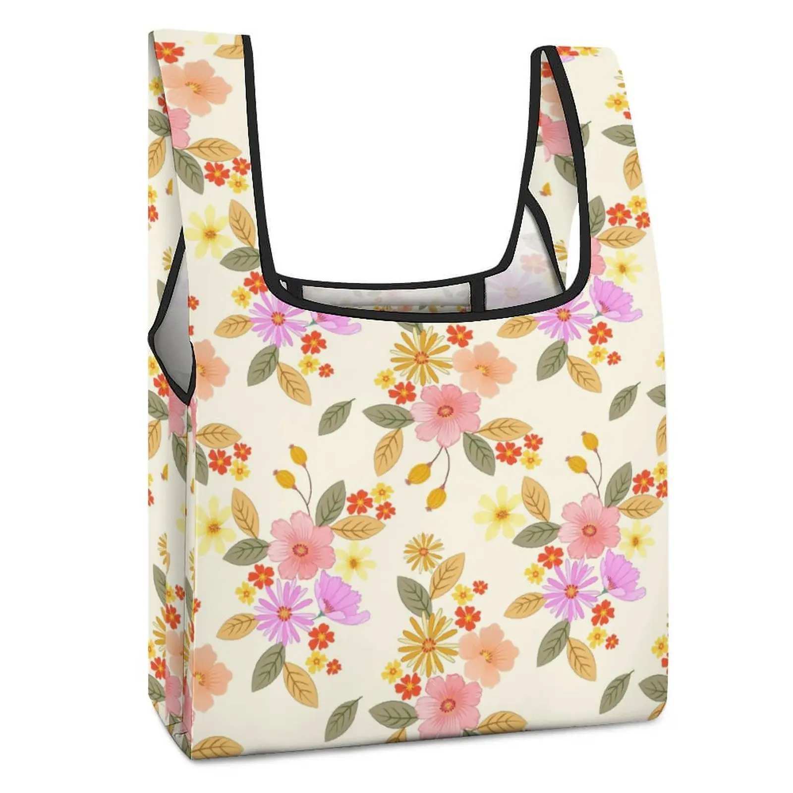 Customize Pattern Shopping Tote Large Capacity Double Strap Handbag Clothing Shoes Packaging Cloth Bags with Handles