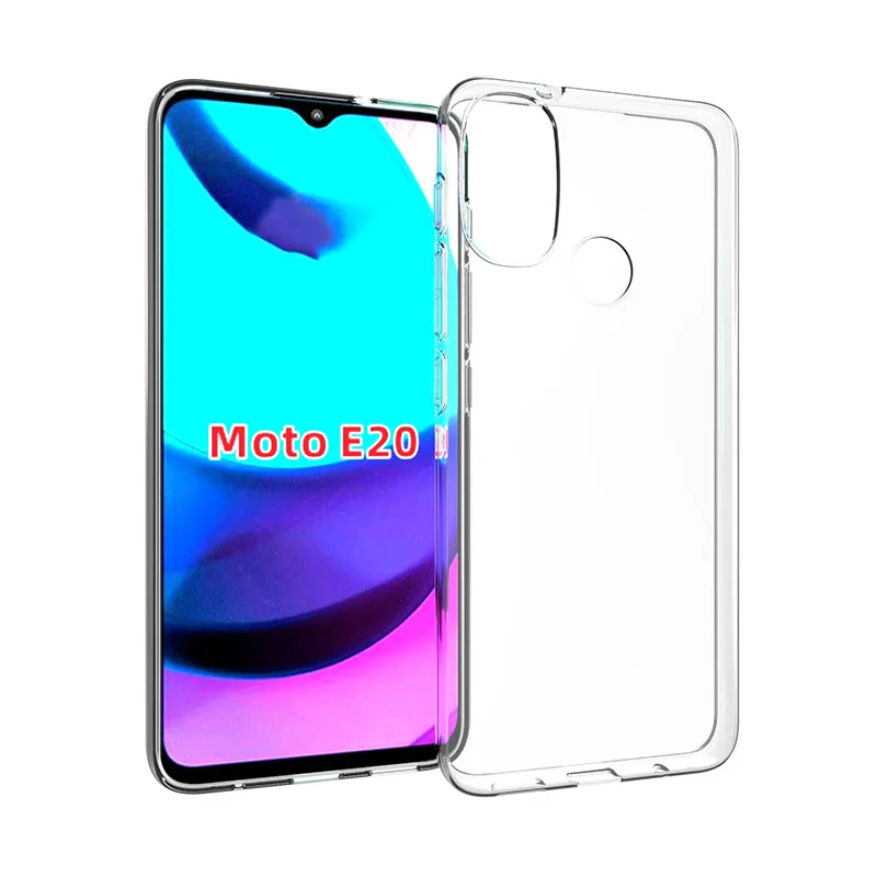 

For Motorola Moto E20 E30 E40 G60 G60S Soft TPU Phone Case Silicon Transparent Clear Black Phone Protection Case Cover