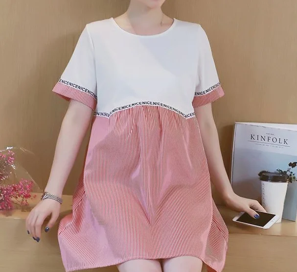 2022 Summer new style    short  high-grade   dress fake two    skirt sleeve mother feeling small person skirts fashionable