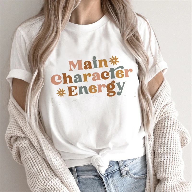 

Summer Women T-shirt 2022 Fashion Casual Letter Print 90s Tshirt Harajuku Graphic t shirts Short Sleeve Ladies T shirt forWomen