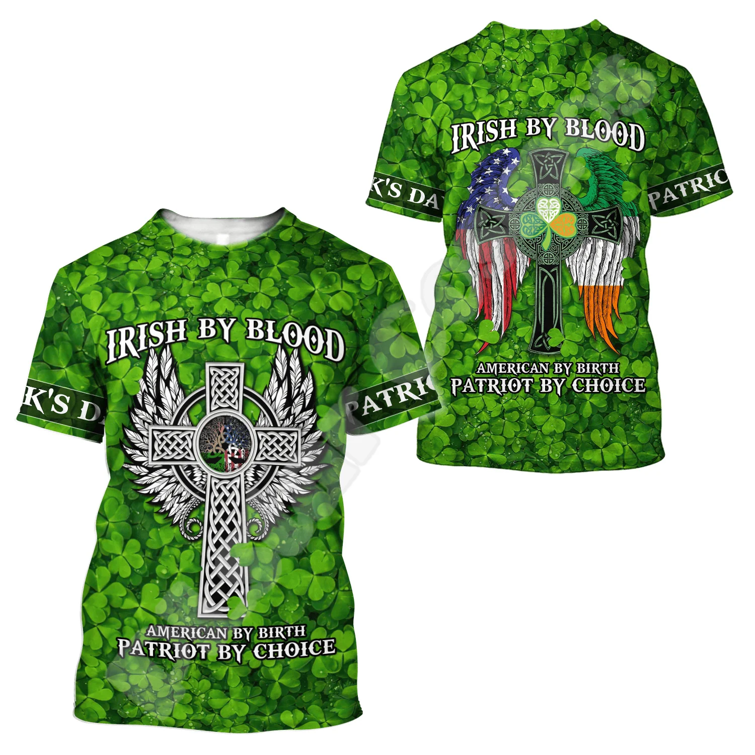 Футболка с принтом в виде флага страны Ирландии клевера ирландской татуировки