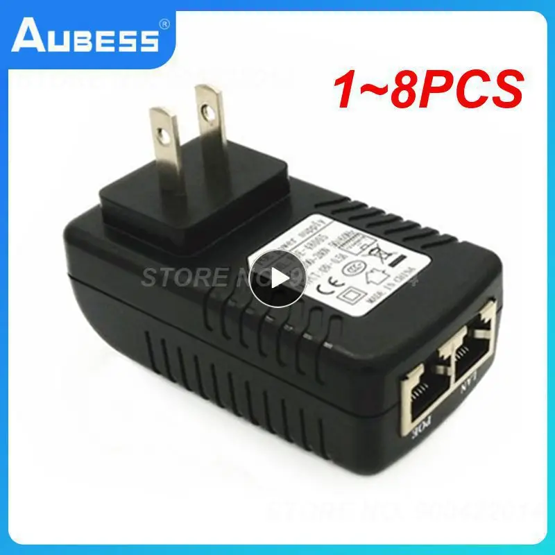 

1~8PCS 100Mbps Passive POE Injector 12V2A/15V1A/24V1A/48V0.5A Output For POE Cam POE Adapter For IP Camera