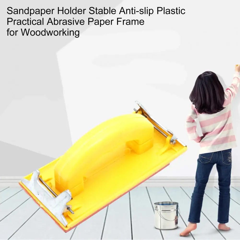 

Stable Practical Sandpaper Holder for Woodworking Anti-slip Abrasive Paper Frame Plastic for Woodworking