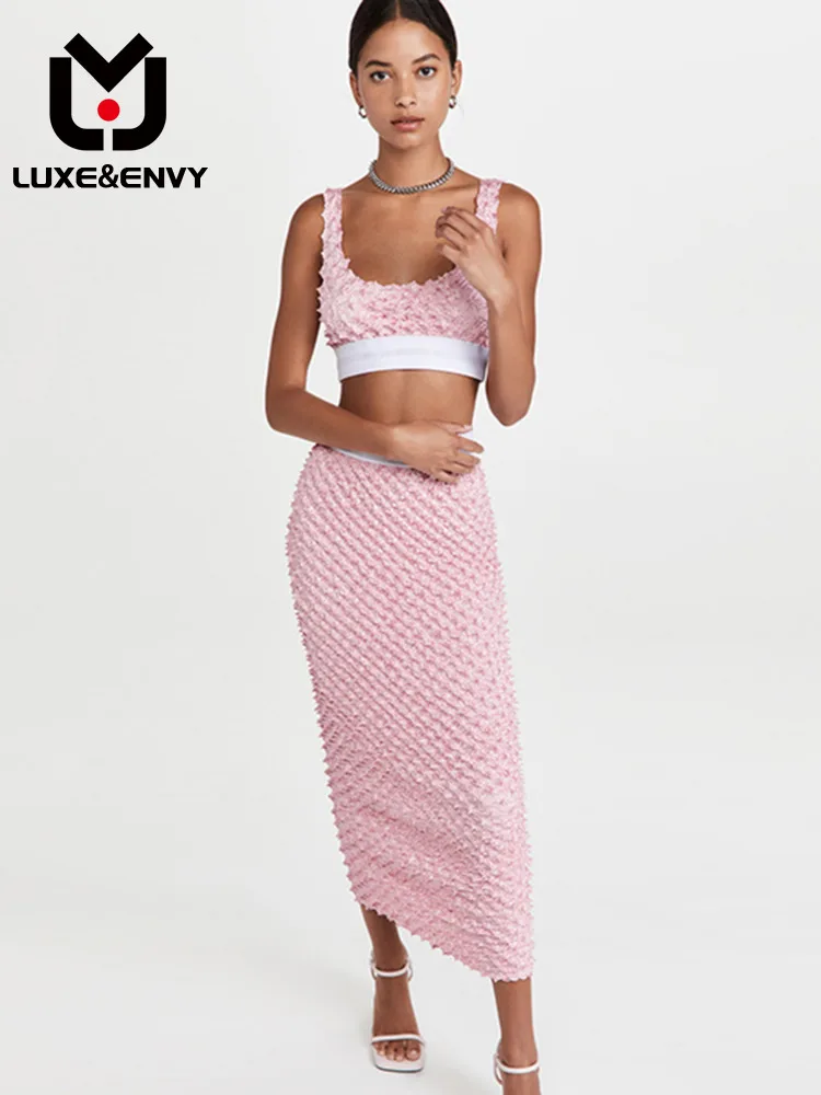 

LUXE&ENVY suit new pleated stretch jacket cardigan, bra vest, buttock