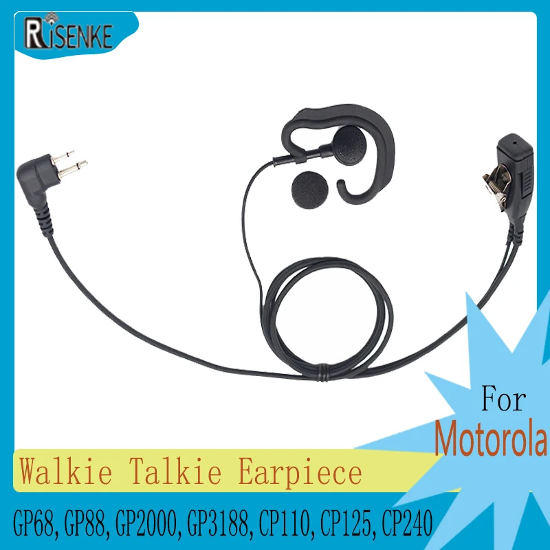 Walkie Talkie Earpiece Headset for Motorola Radio GP68,GP88,GP2000,GP3188,CP110,CP125,CP240,DTR550,DTR610,PRO3150,MV12,MU11,SV11
