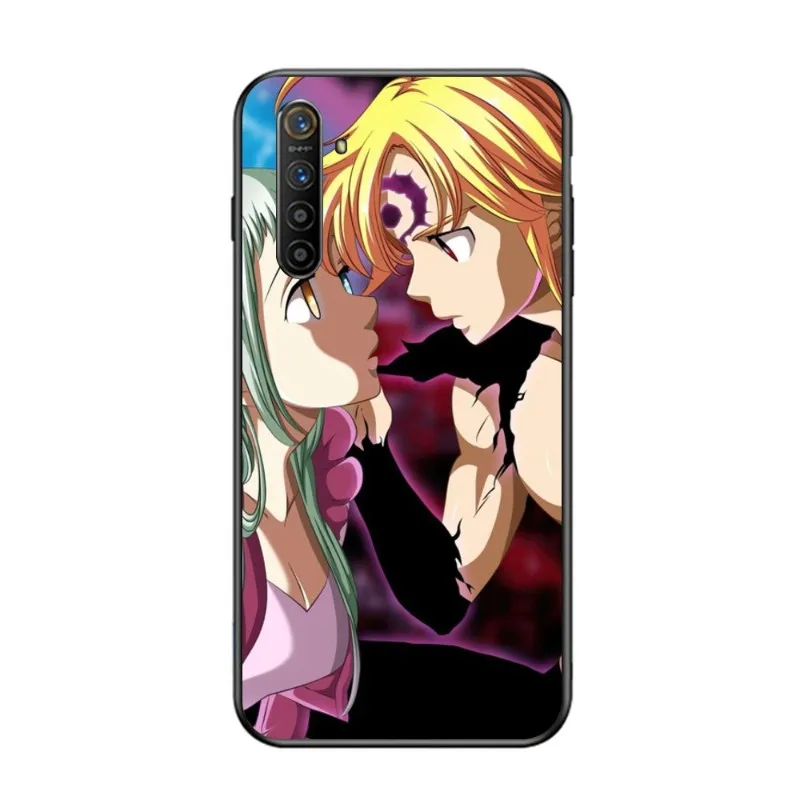 Черный мягкий чехол для телефона с рисунком из аниме Meliodas OPPO Find X5 X3 X2 A93 Reno 8 7 Pro A74 A72