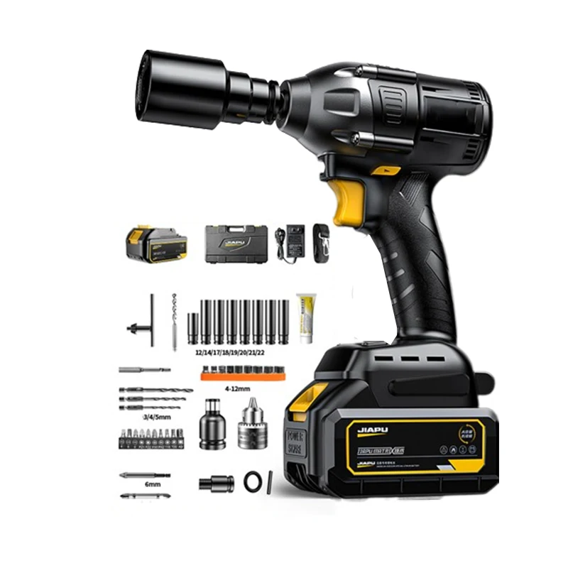 Бесщеточный Электрический ударный гайковерт M22 с крутящим моментом 0-Н/м, ручной электрический сверлильный винт, затягивающая ударная пневматическая пушка для ремонта автомобиля