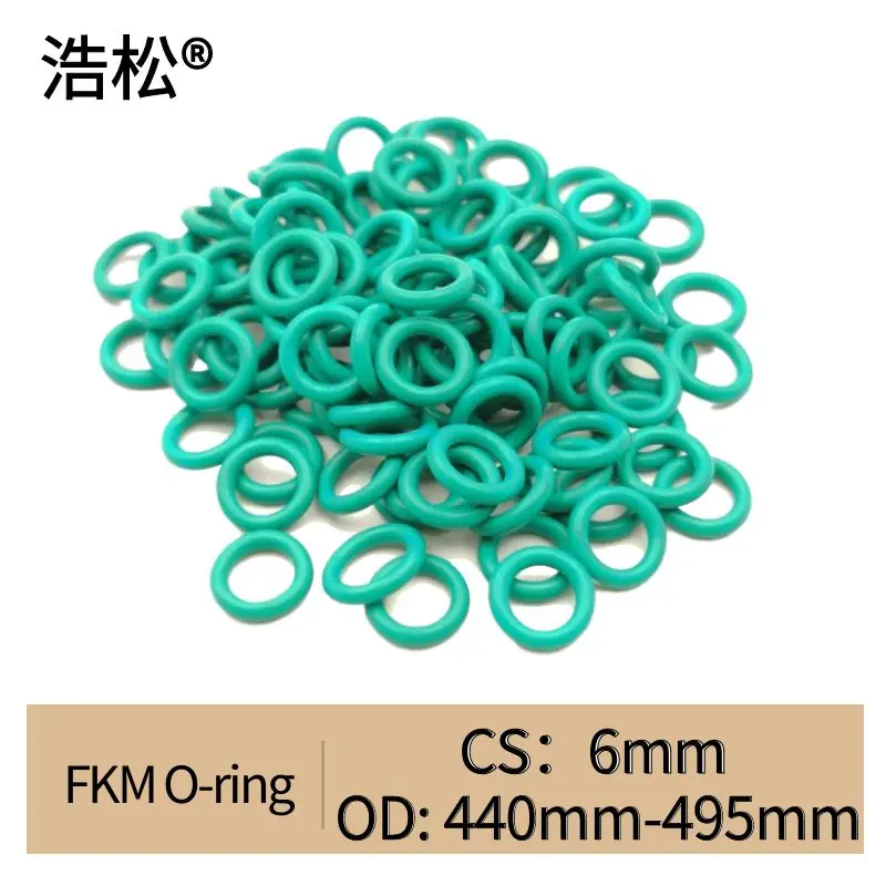 

Уплотнительное кольцо CS 6 мм флюоровая Резина FKM OD 440/445/450/455/460/465/470/475/480/485/490/495 мм