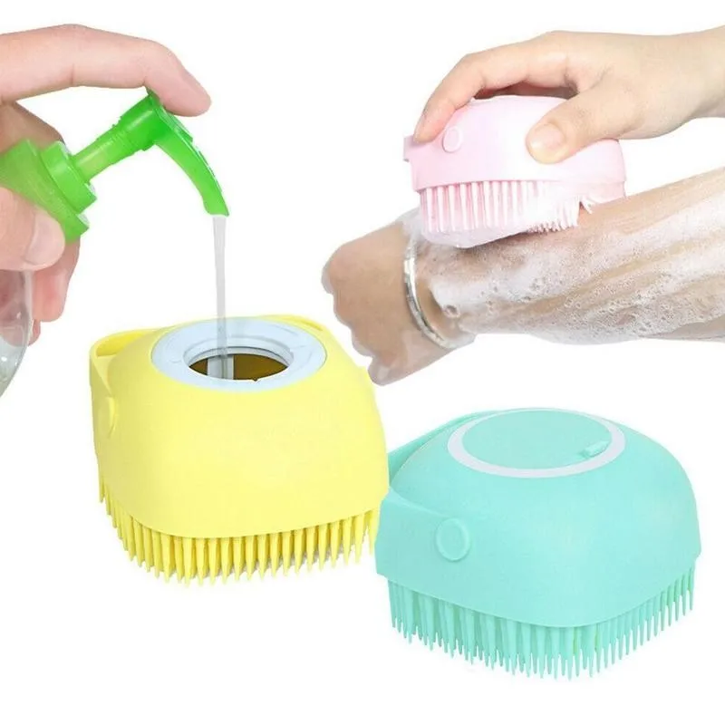 

Bath Brush With Hook Soft Silicone foot brush Cleaning Mud Dirt Remover Massage Back Scrub Showers Bubble Non-toxic Brushes